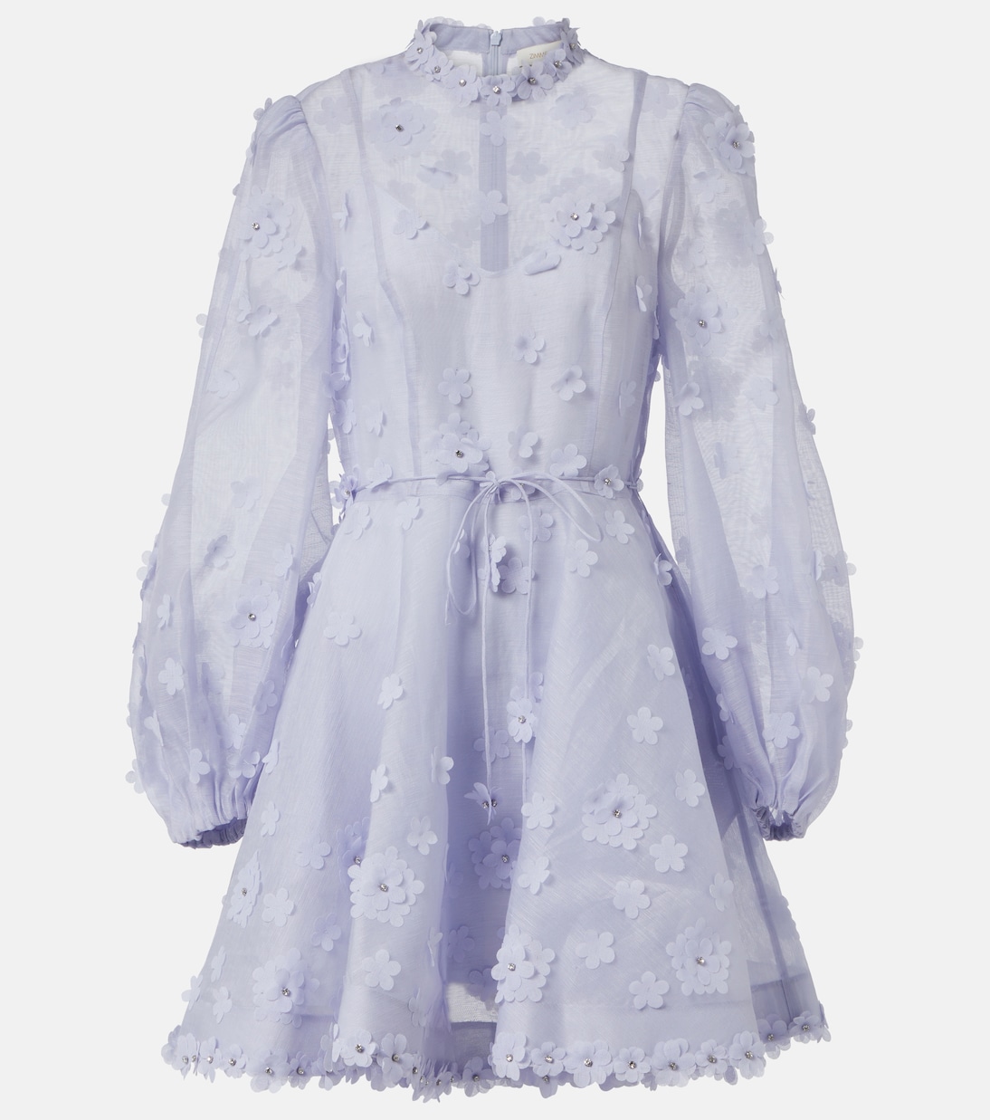 Vestido corto Matchmaker Lift Off de lino y seda | Zimmermann