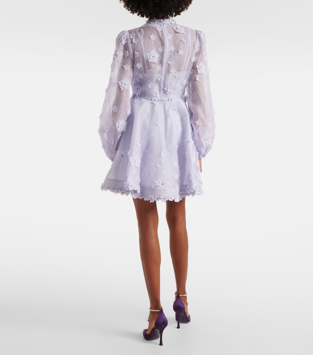 Vestido corto Matchmaker Lift Off de lino y seda | Zimmermann