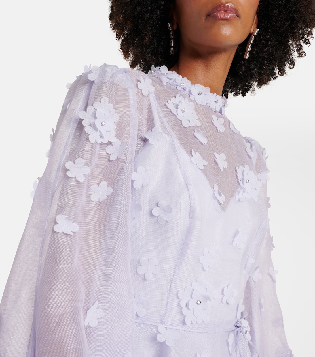 Vestido corto Matchmaker Lift Off de lino y seda | Zimmermann