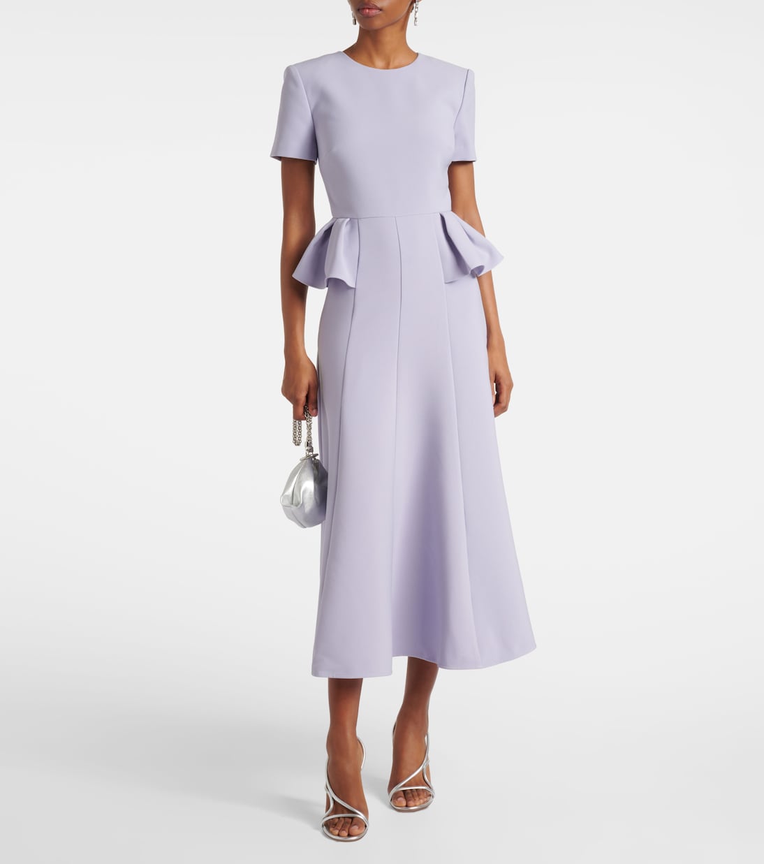 Peplum crêpe midi dress | Roland Mouret