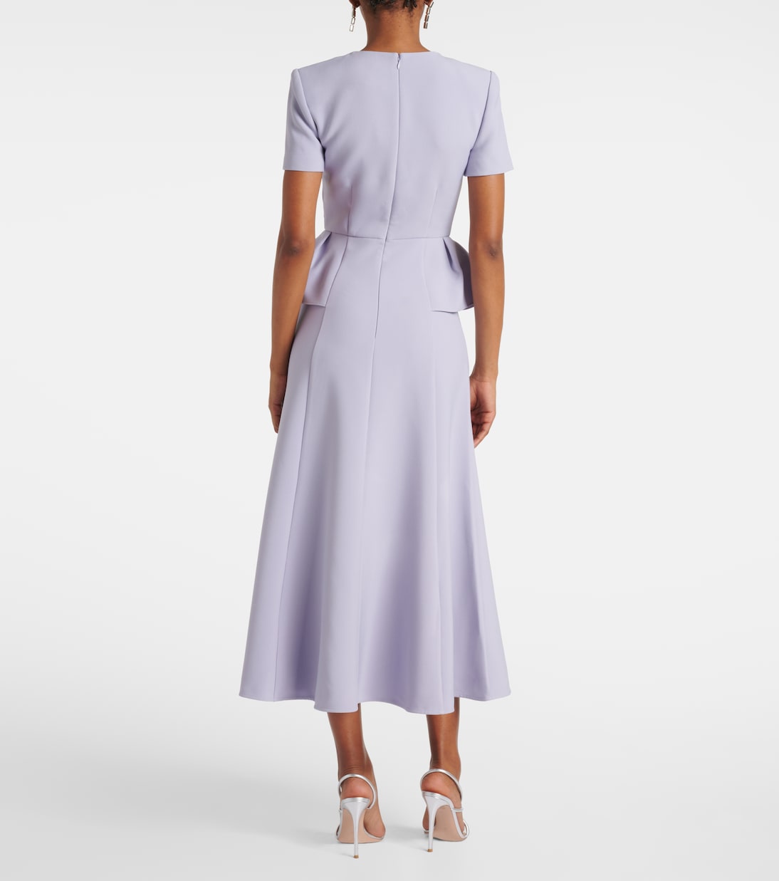 Peplum crêpe midi dress | Roland Mouret
