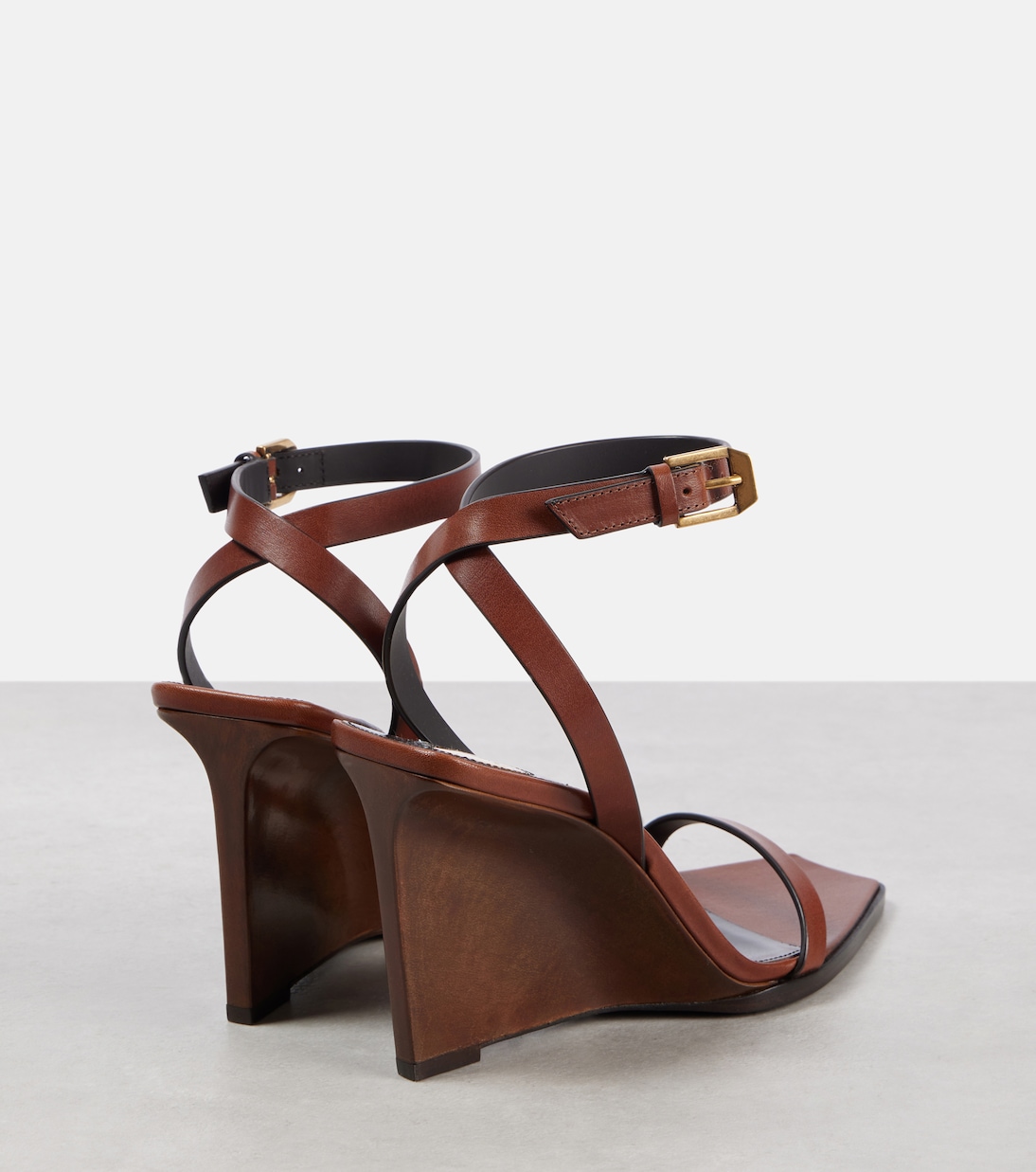 Wedge-Sandalen May 90 aus Leder | Saint Laurent