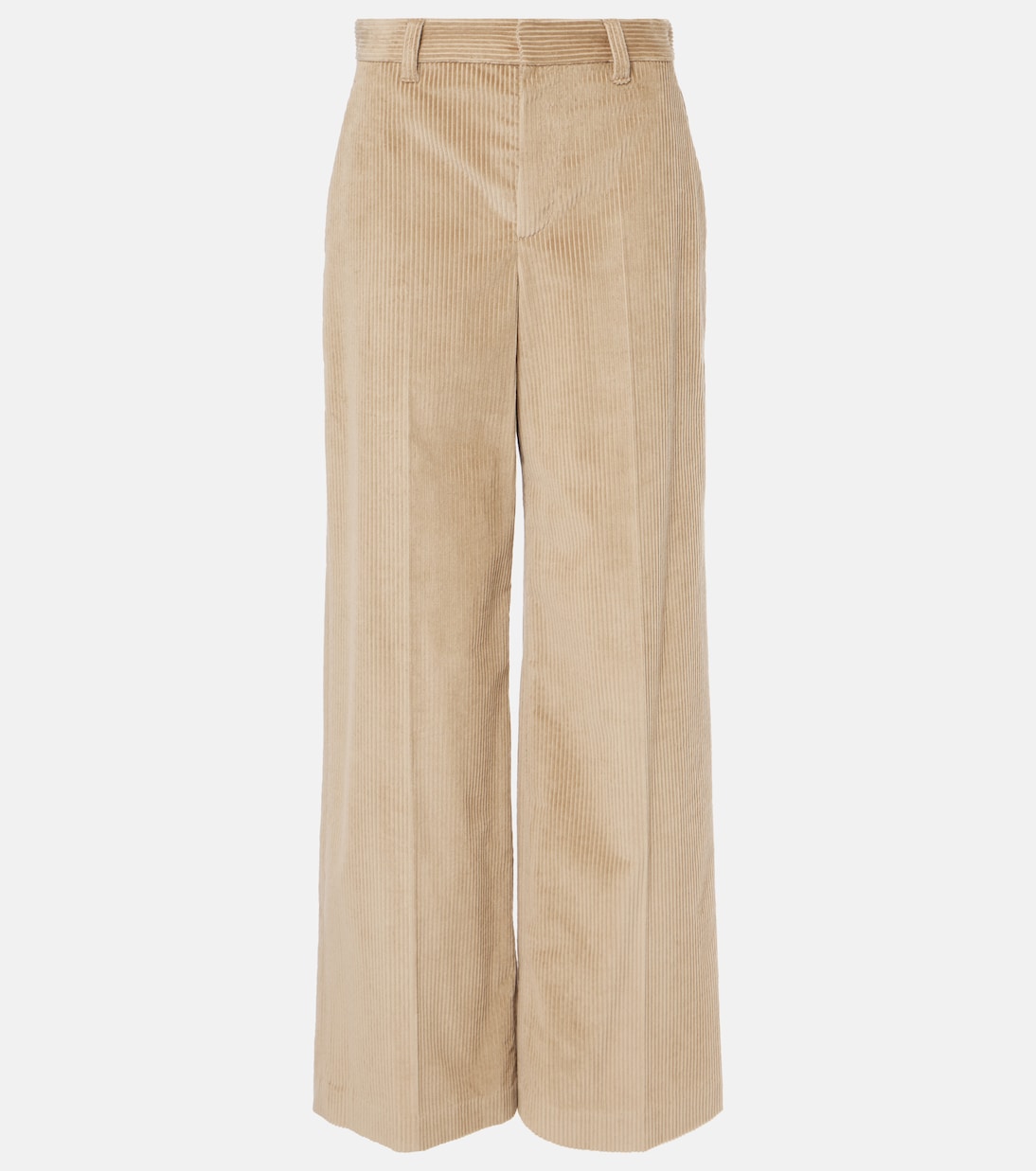 Weite High-Rise-Hose aus Cord | Brunello Cucinelli