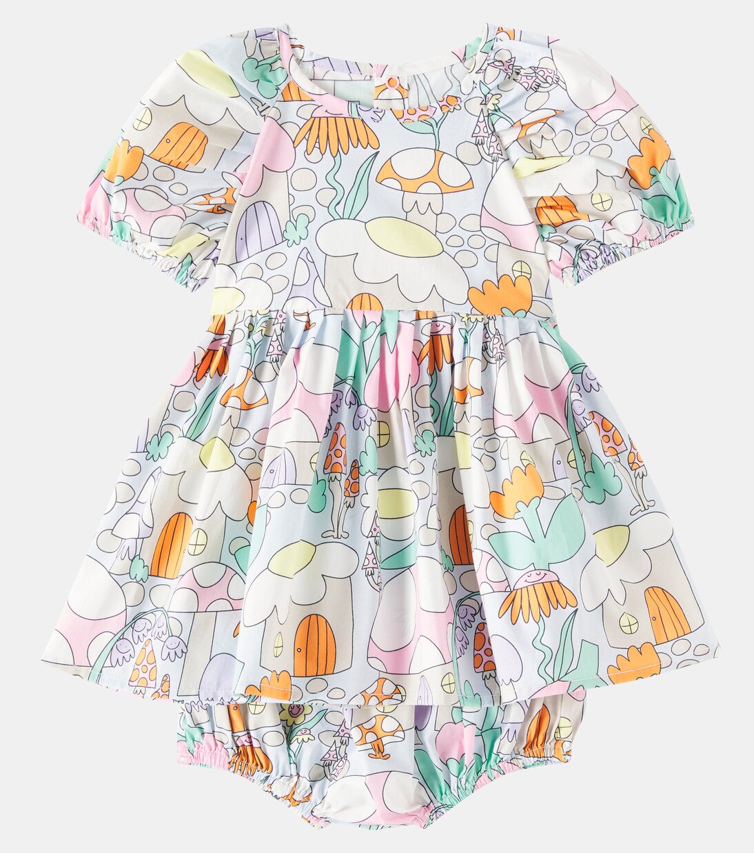 Baby printed cotton dress and bloomers set | Stella McCartney Kids
