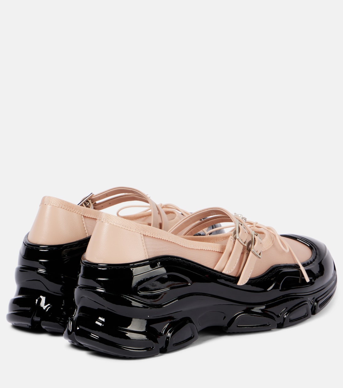 Tracker leather-trimmed Mary Jane flats | Simone Rocha