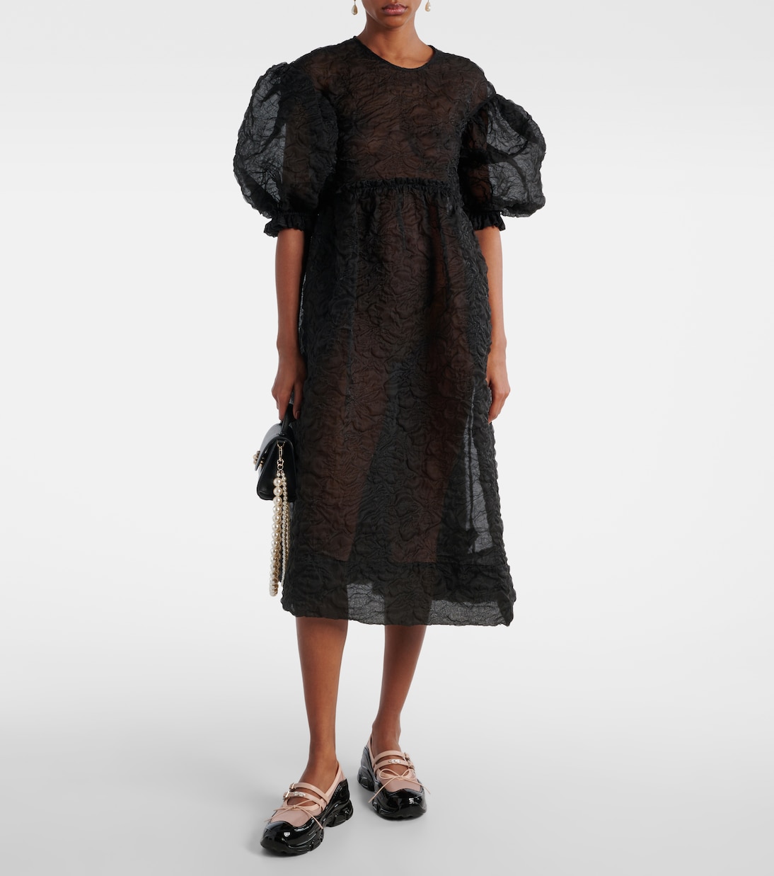 Tracker leather-trimmed Mary Jane flats | Simone Rocha