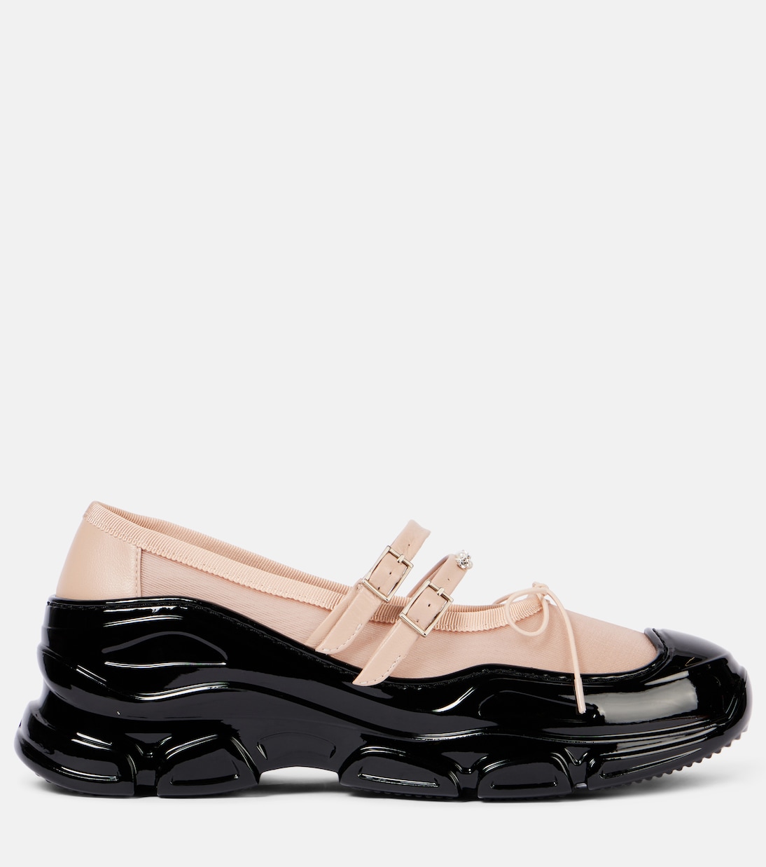 Tracker leather-trimmed Mary Jane flats | Simone Rocha