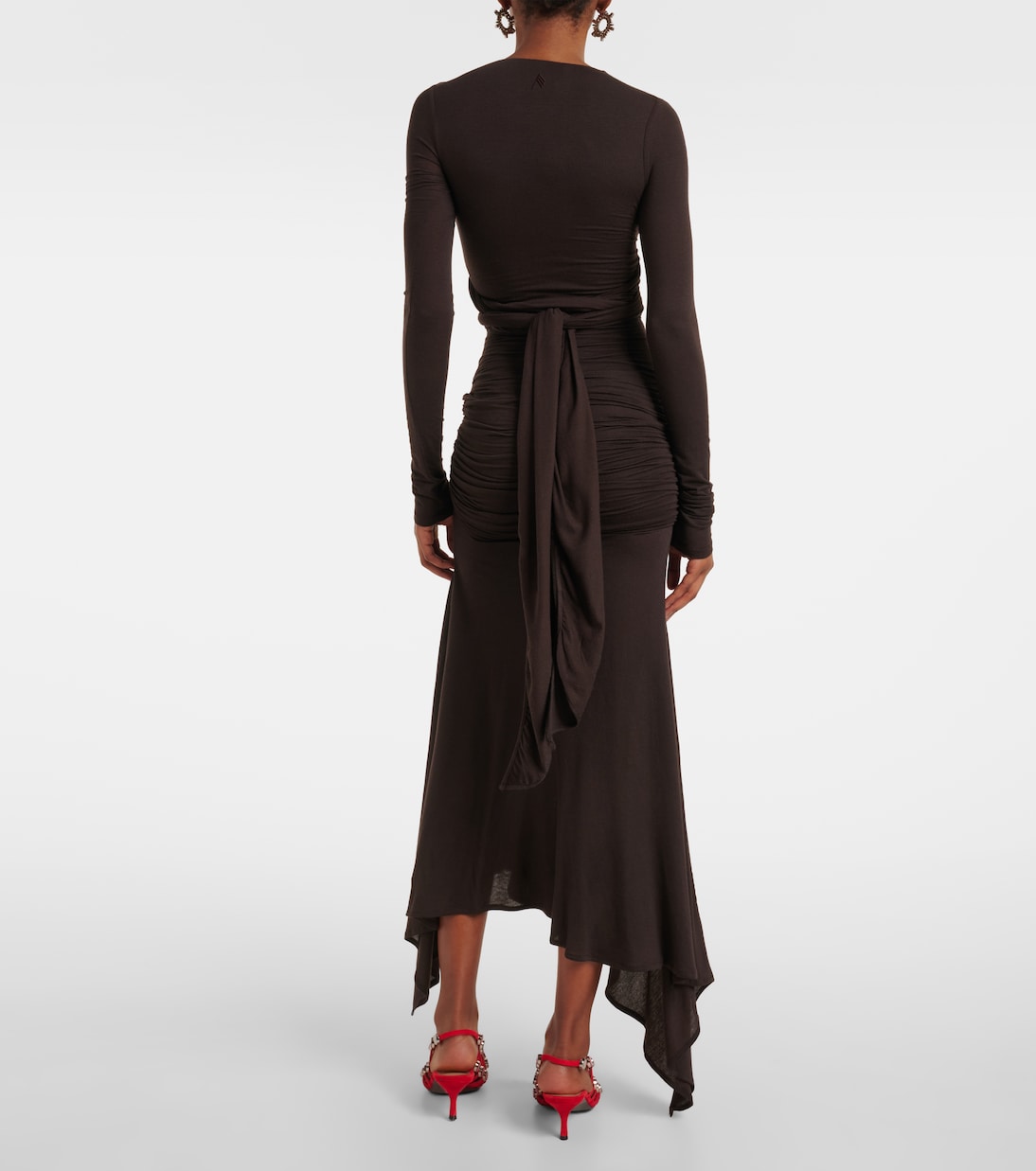 Sheer embroidered tulle midi dress | The Attico