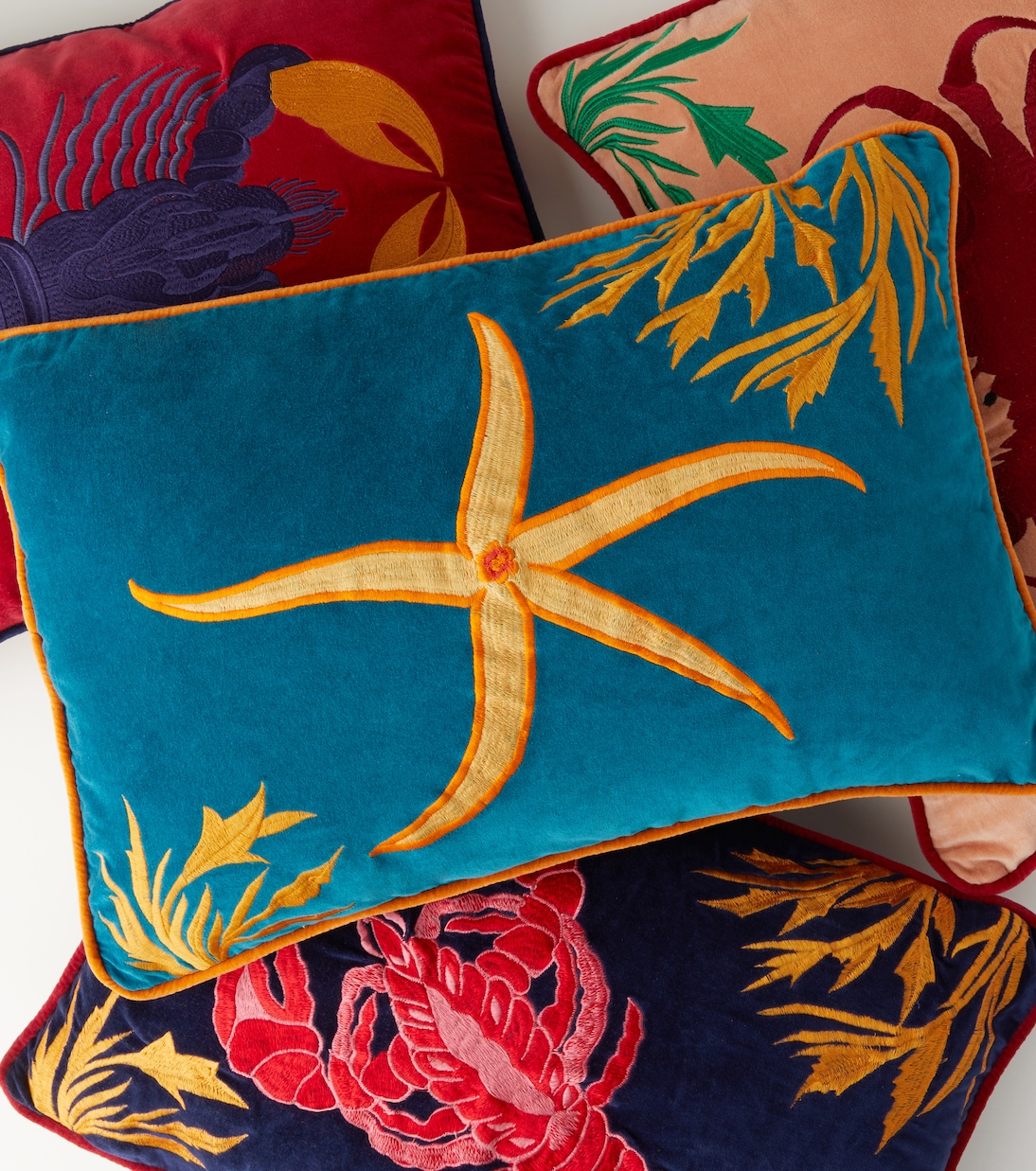 Cuscino ricamato Starfish | Les-Ottomans