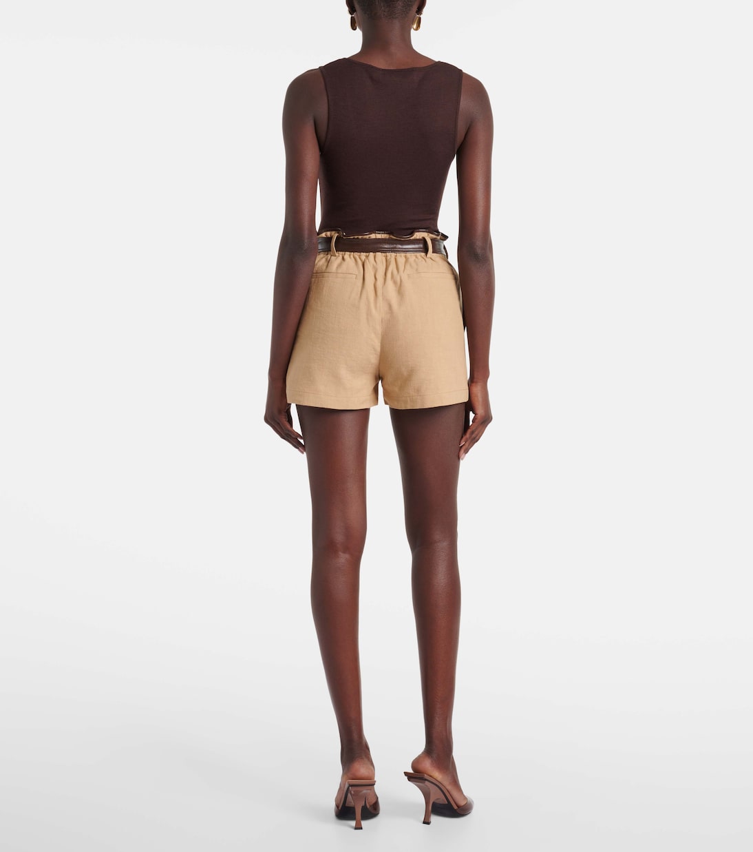 Shorts mit Lederimitat | Xu Zhi