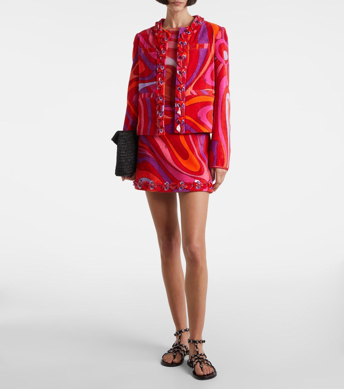 Marmo embellished cotton terry jacket | Pucci