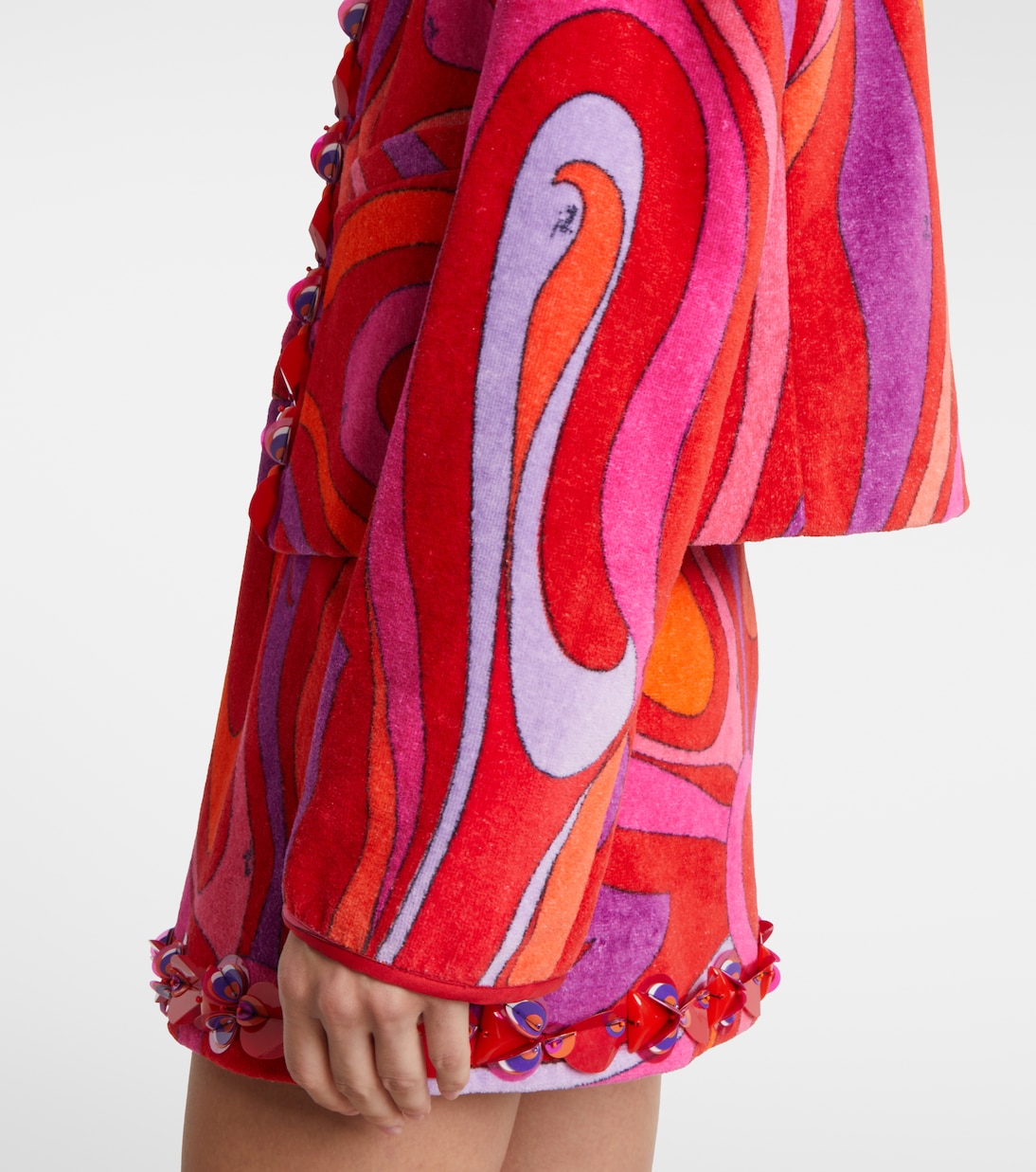 Marmo embellished cotton terry jacket | Pucci