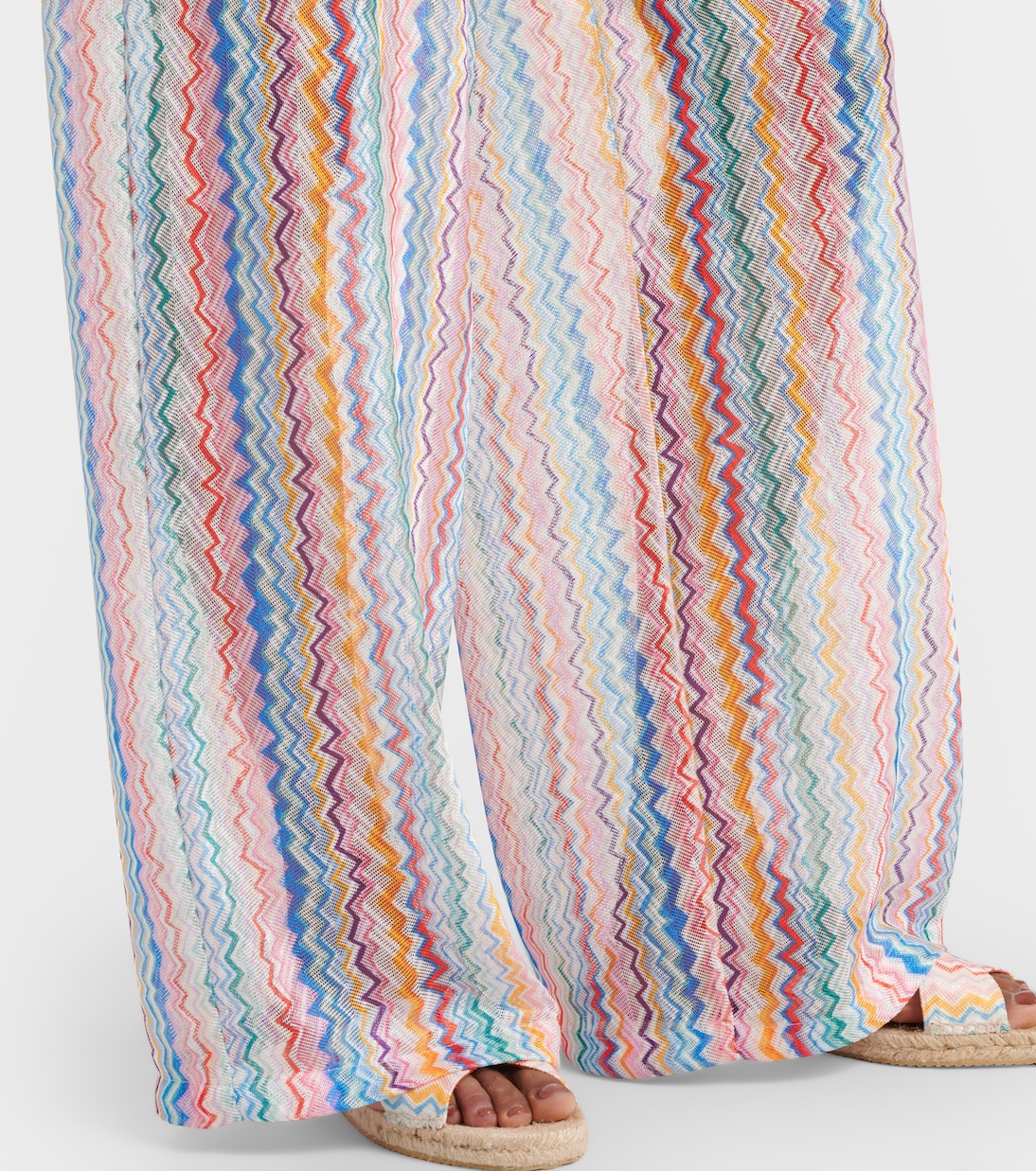 Weite Hose aus Häkelstrick | Missoni