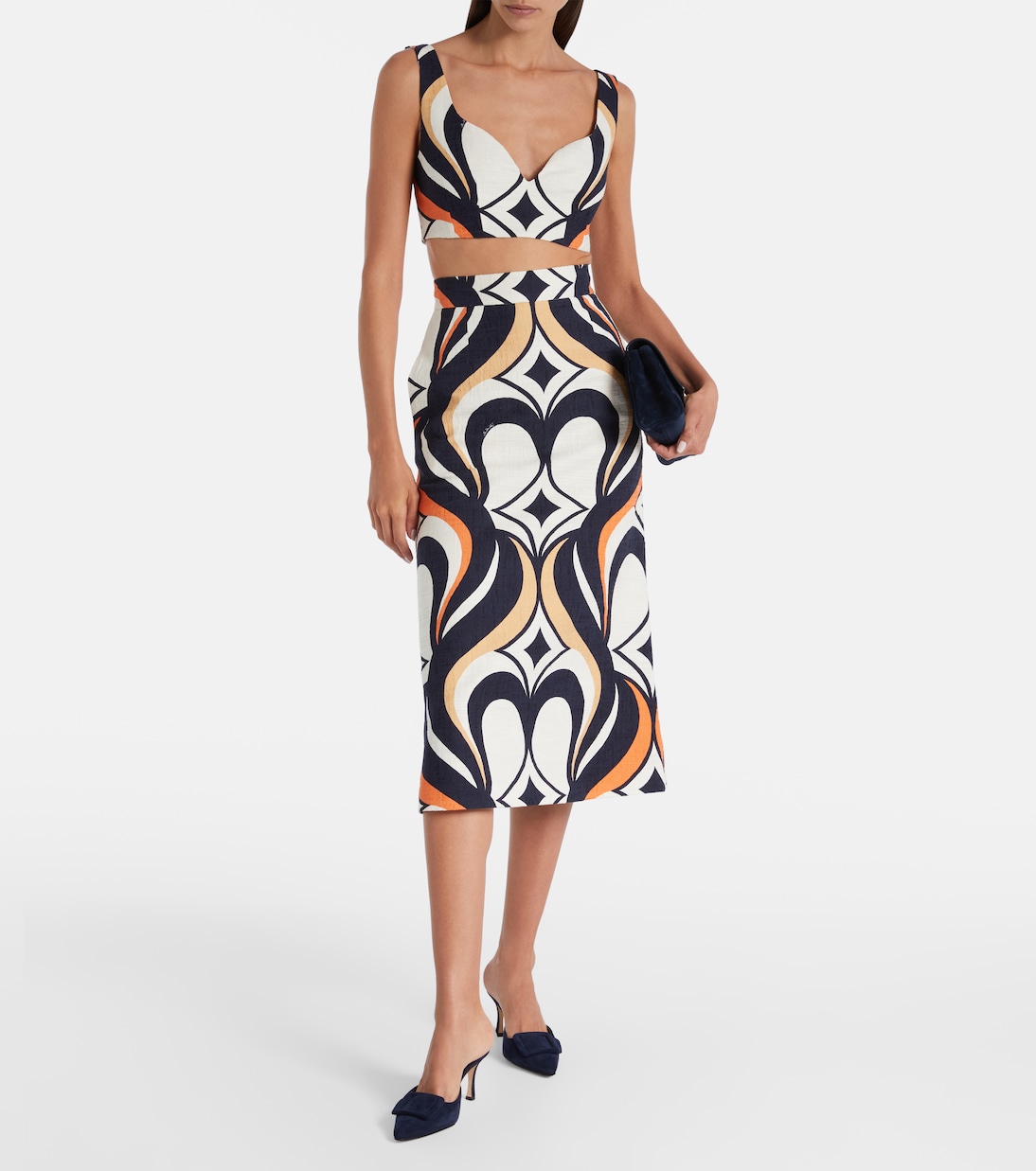 Baia Jive cotton midi skirt | La DoubleJ