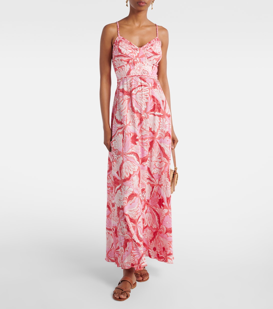 Robe longue Cara à fleurs | Poupette St Barth