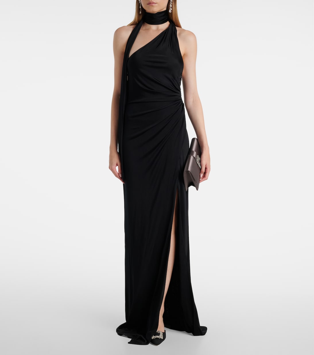 Capri embellished satin clutch | Manolo Blahnik