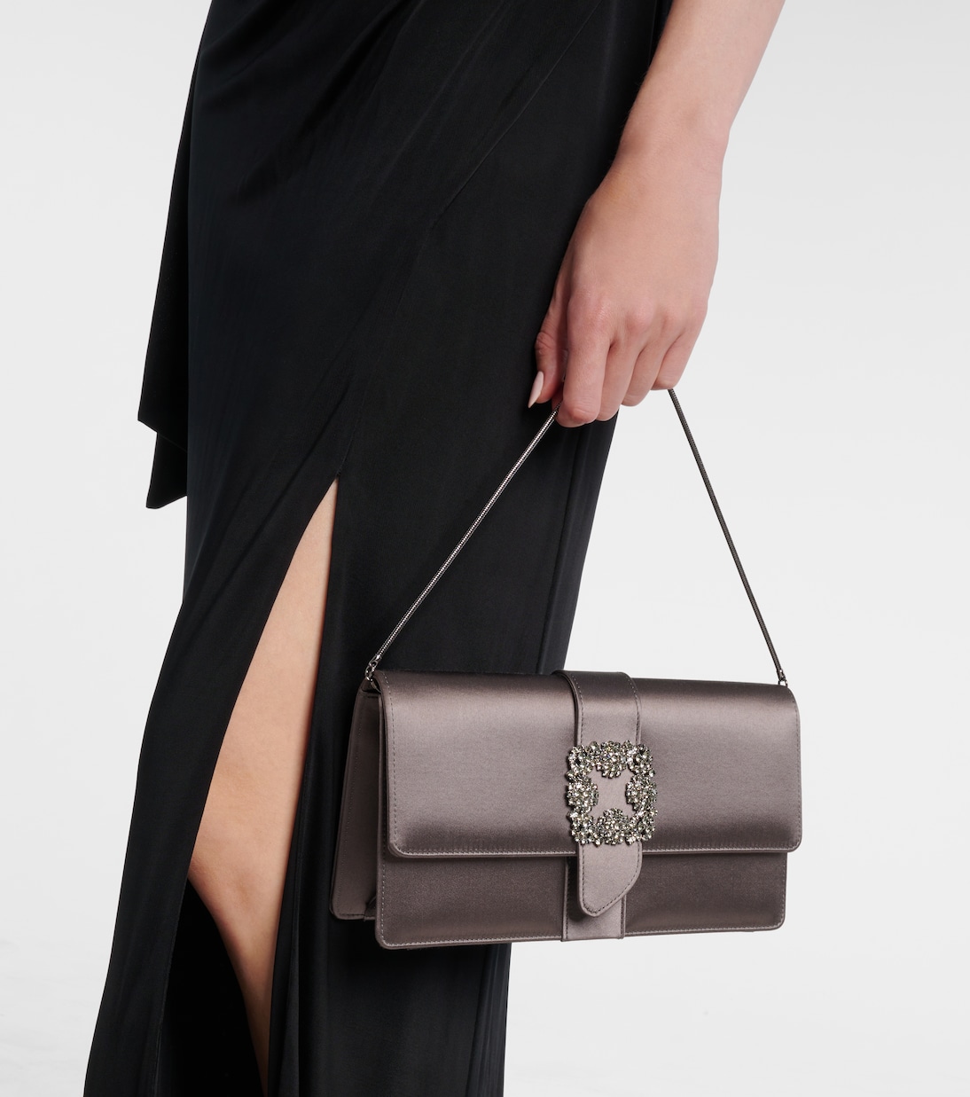 Capri embellished satin clutch | Manolo Blahnik