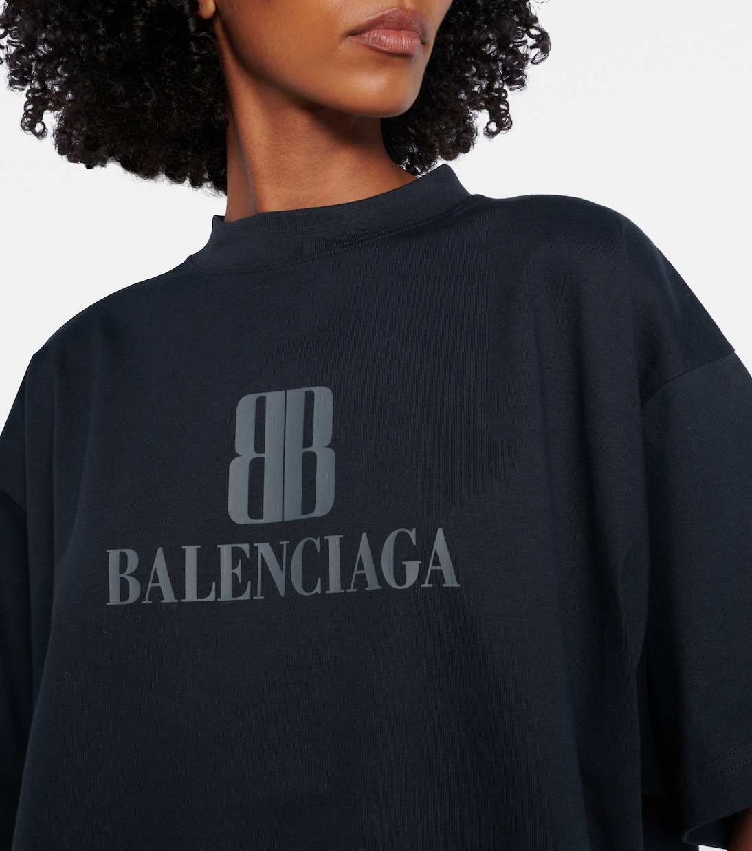 T-shirt in jersey di cotone con logo | Balenciaga