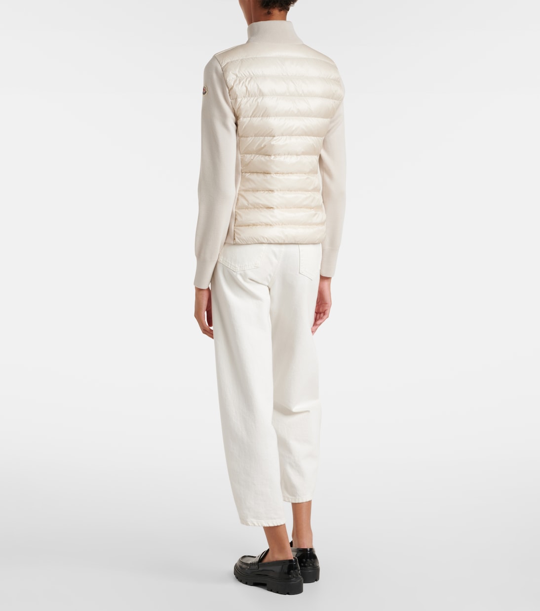 كارديغان من الصوف الخام مبطّنة بريش الإوز | Moncler