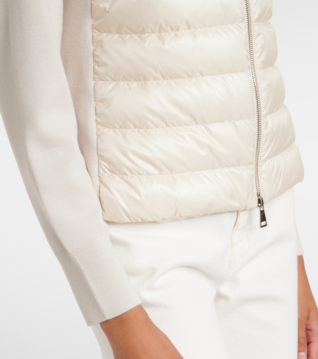 كارديغان من الصوف الخام مبطّنة بريش الإوز | Moncler