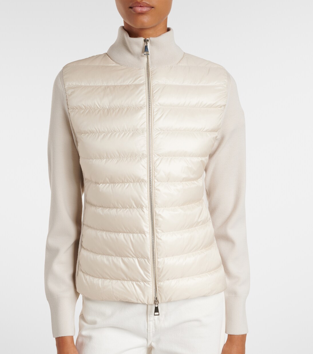 كارديغان من الصوف الخام مبطّنة بريش الإوز | Moncler