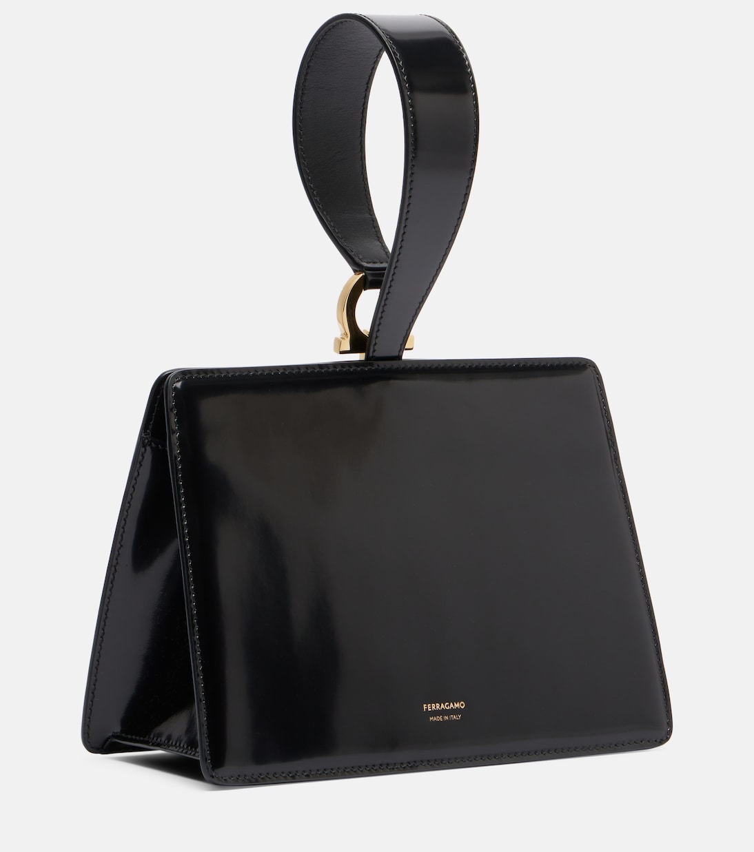 Small patent leather clutch | Ferragamo