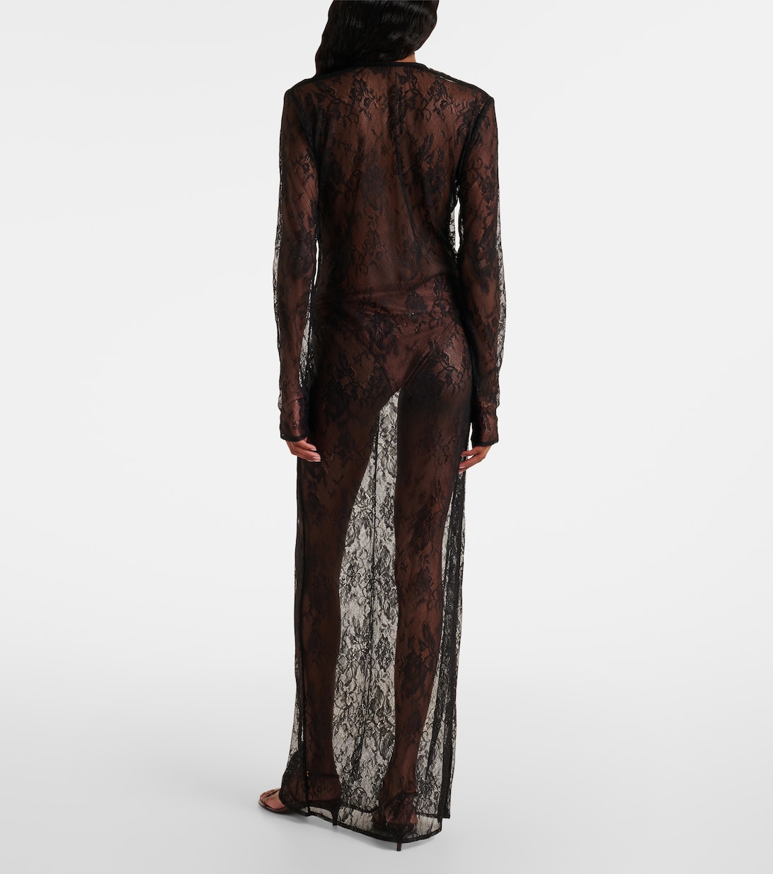 Sheer lace maxi dress | Adriana Degreas