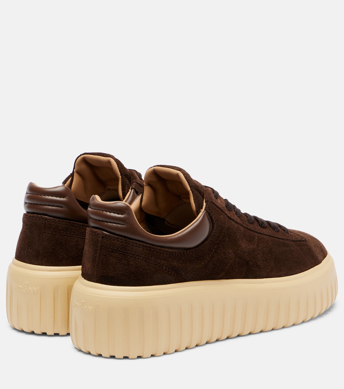 Plateau-Sneakers H-Stripes aus Veloursleder | Hogan