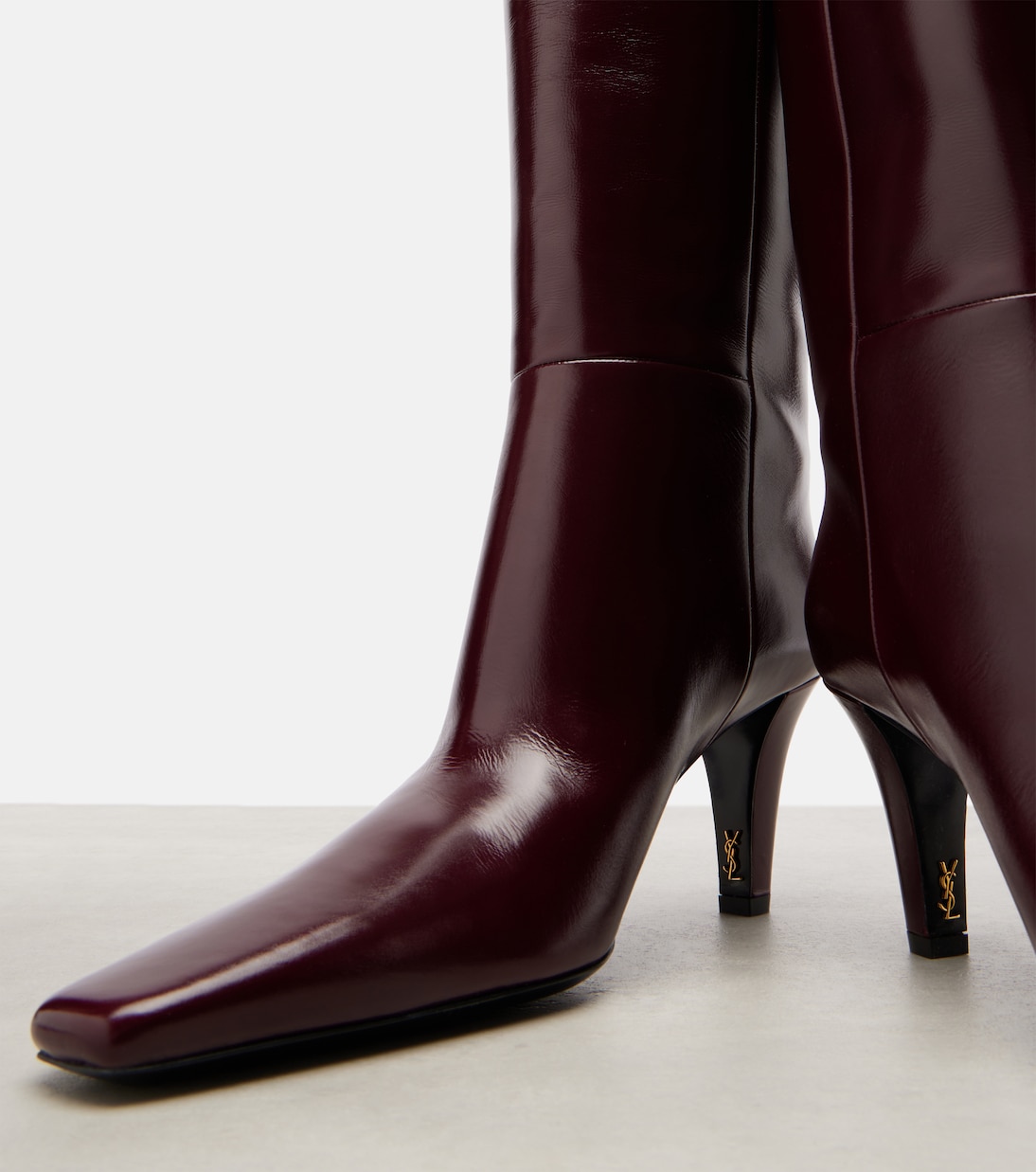 Jill 75 leather knee-high boots | Saint Laurent