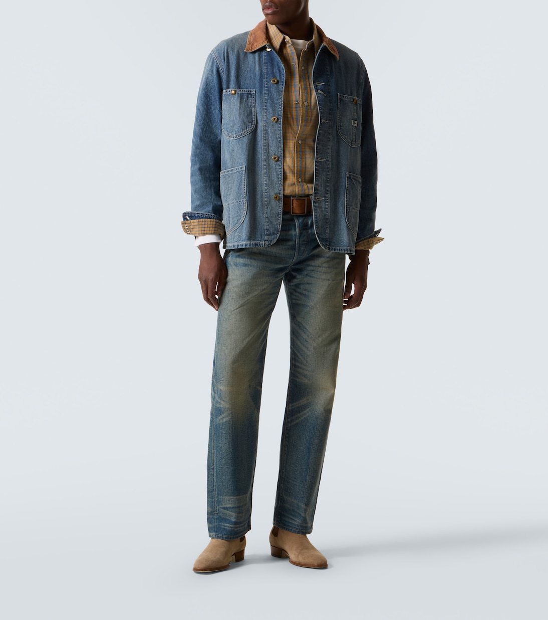 Stockton corduroy-trimmed denim jacket | RRL
