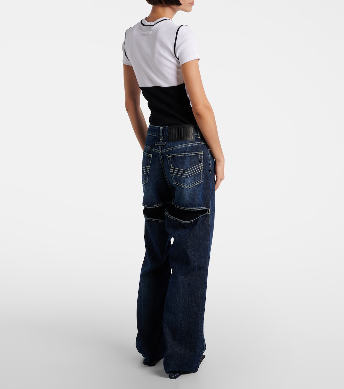 High-Rise Wide-Leg Jeans  | Jean Paul Gaultier