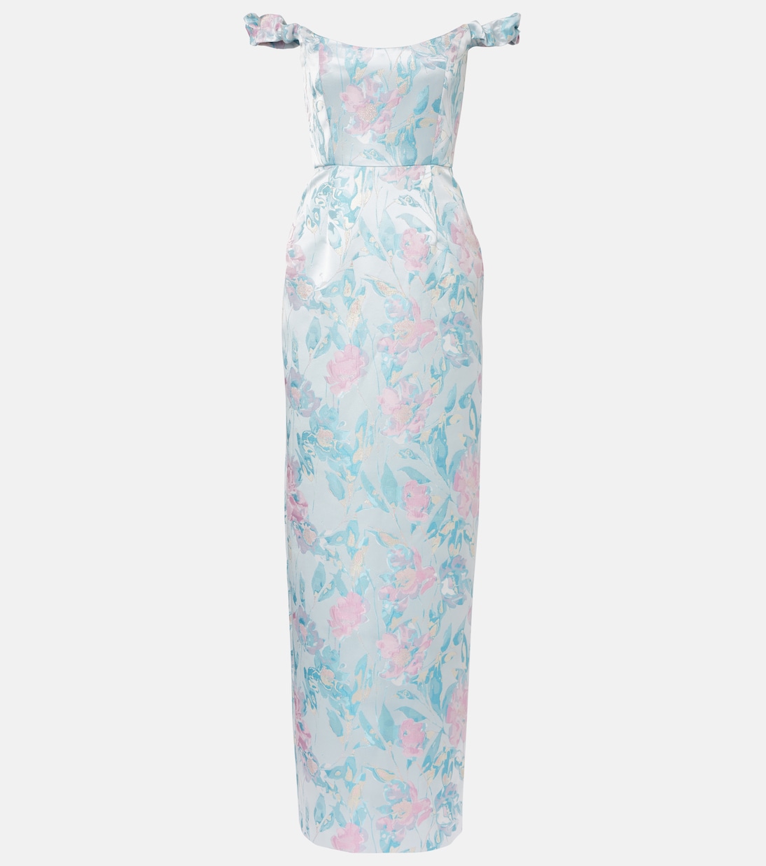 Yolanda floral off-shoulder brocade gown | Markarian