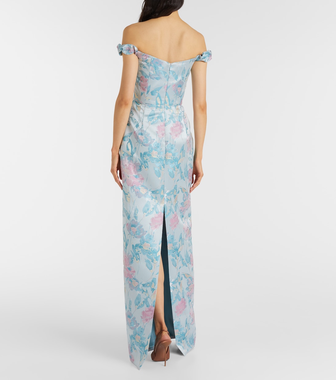Yolanda floral off-shoulder brocade gown | Markarian