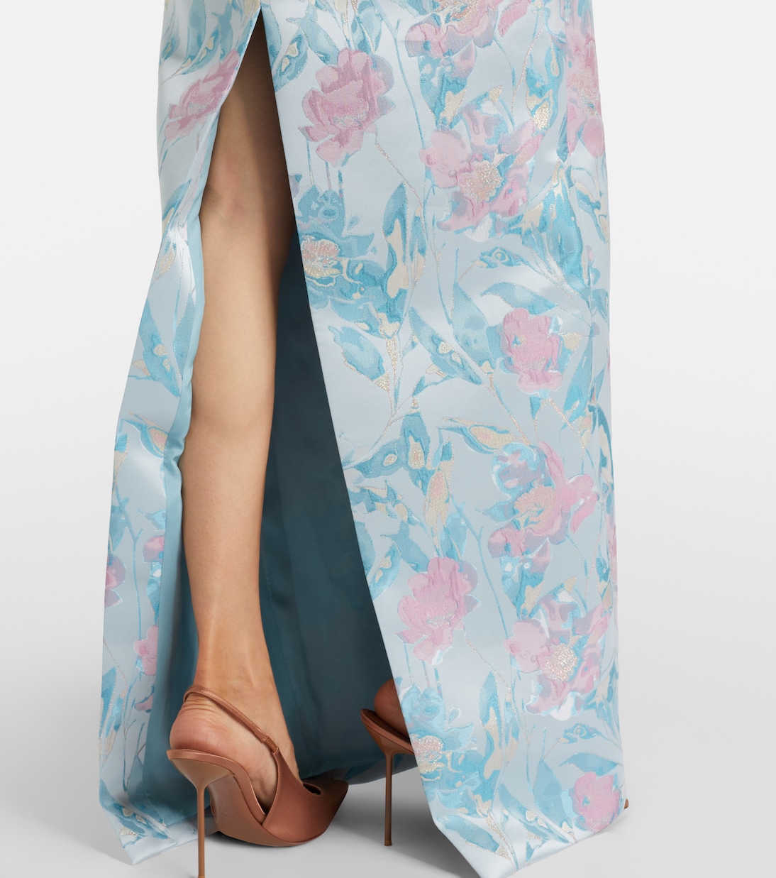 Yolanda floral off-shoulder brocade gown | Markarian