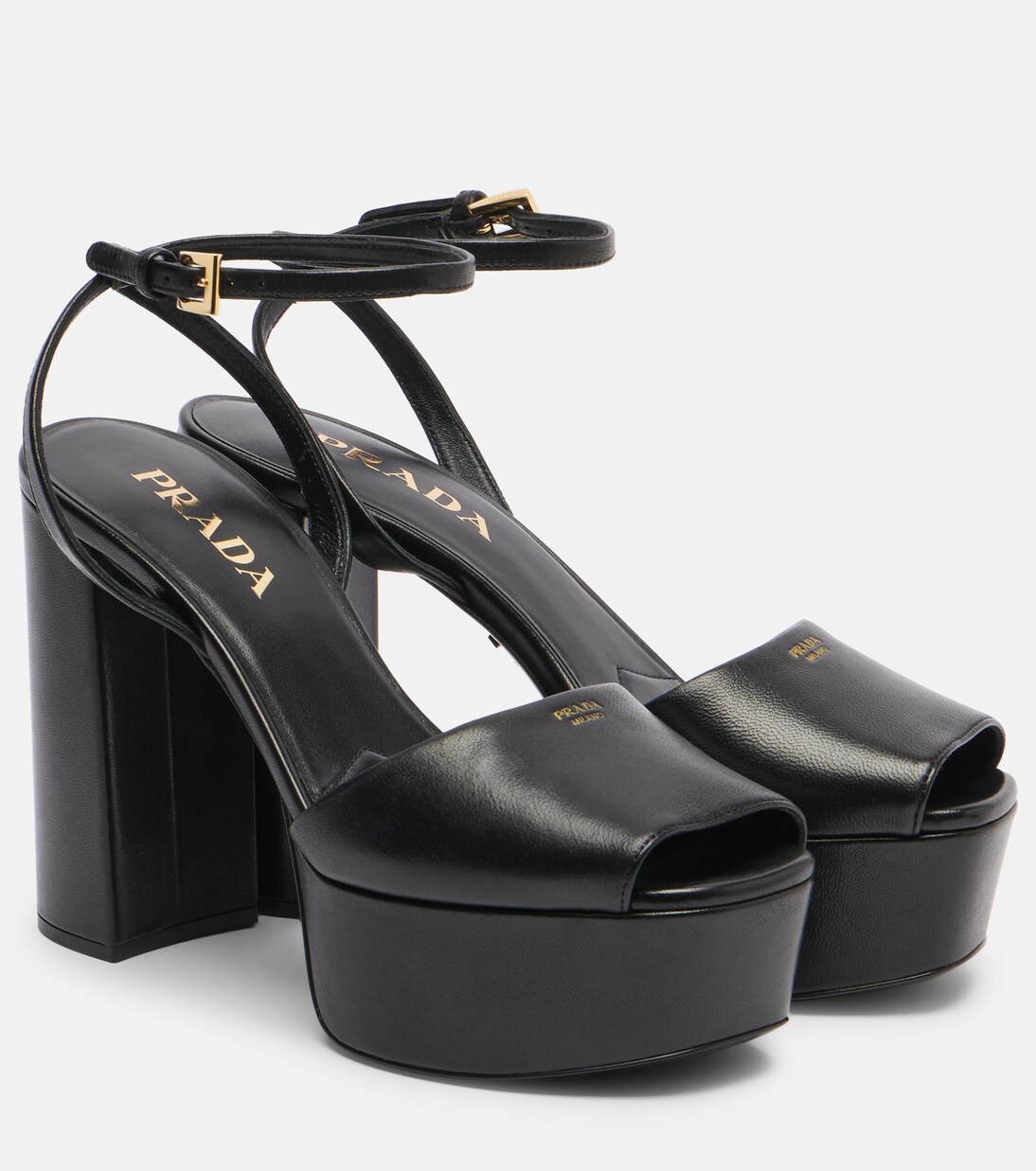 Plateausandalen aus Leder | Prada