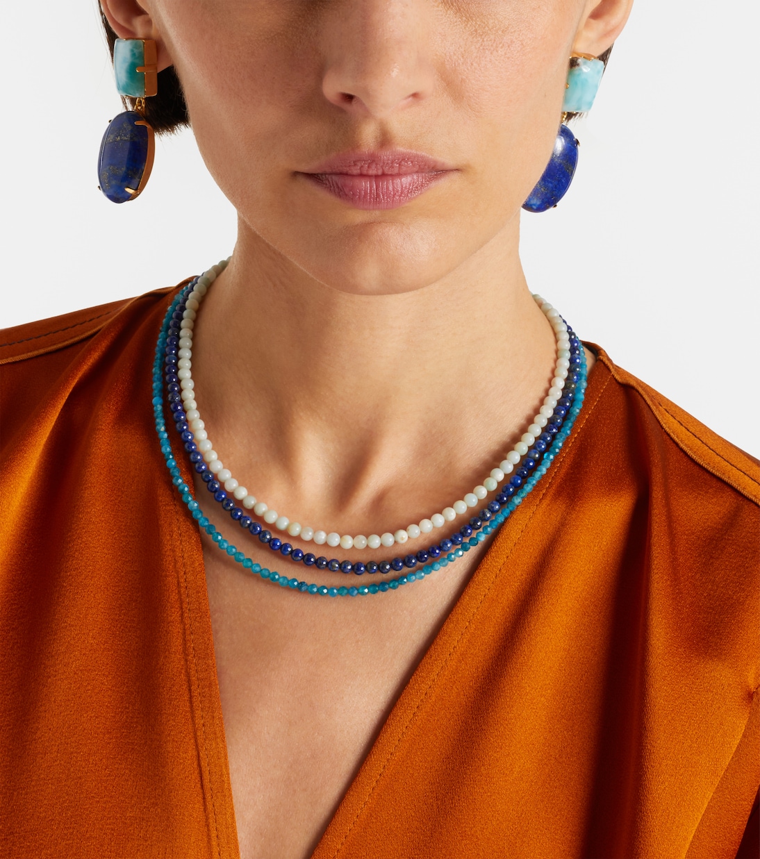 Xiomara gold-plated drop earrings | Jennifer Behr