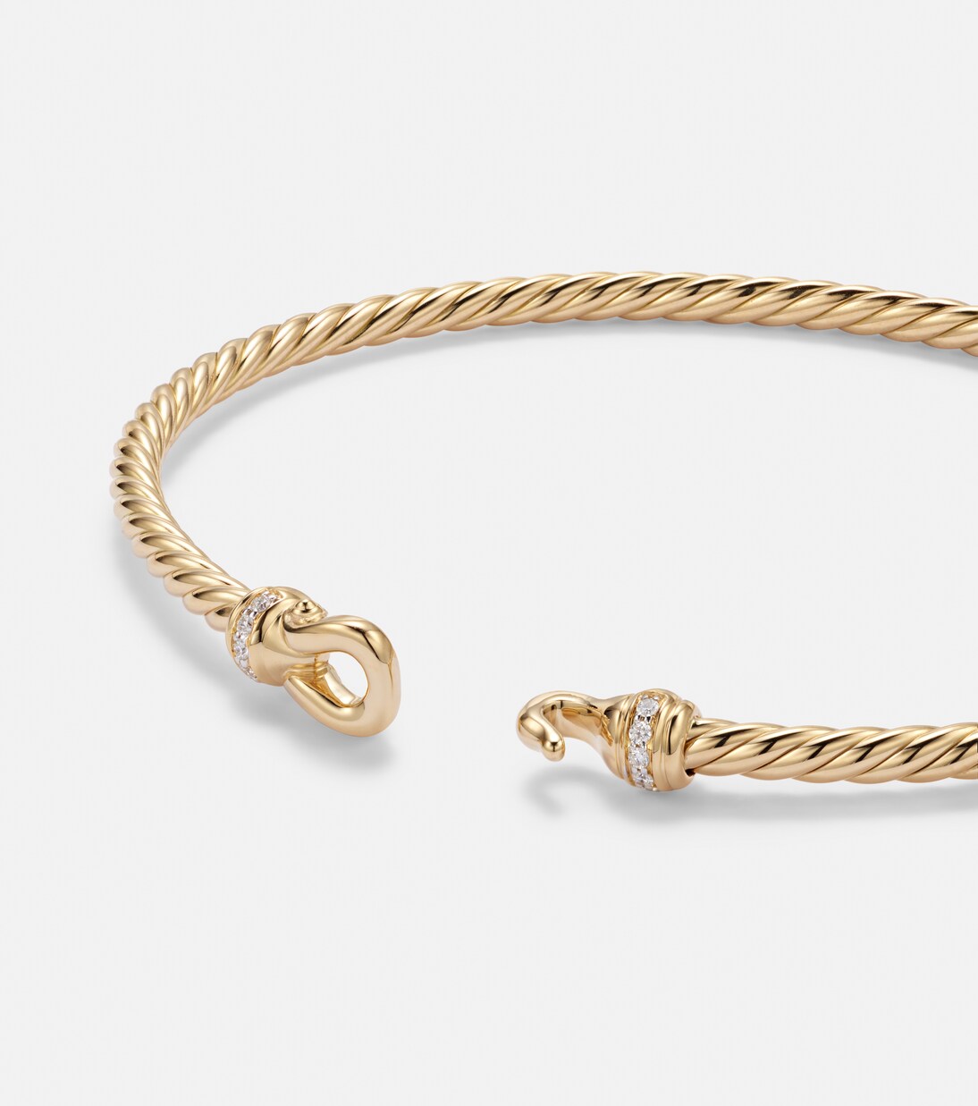 Armband Cablespira® Flex Micro aus 18kt Gelbgold mit Diamanten | David Yurman