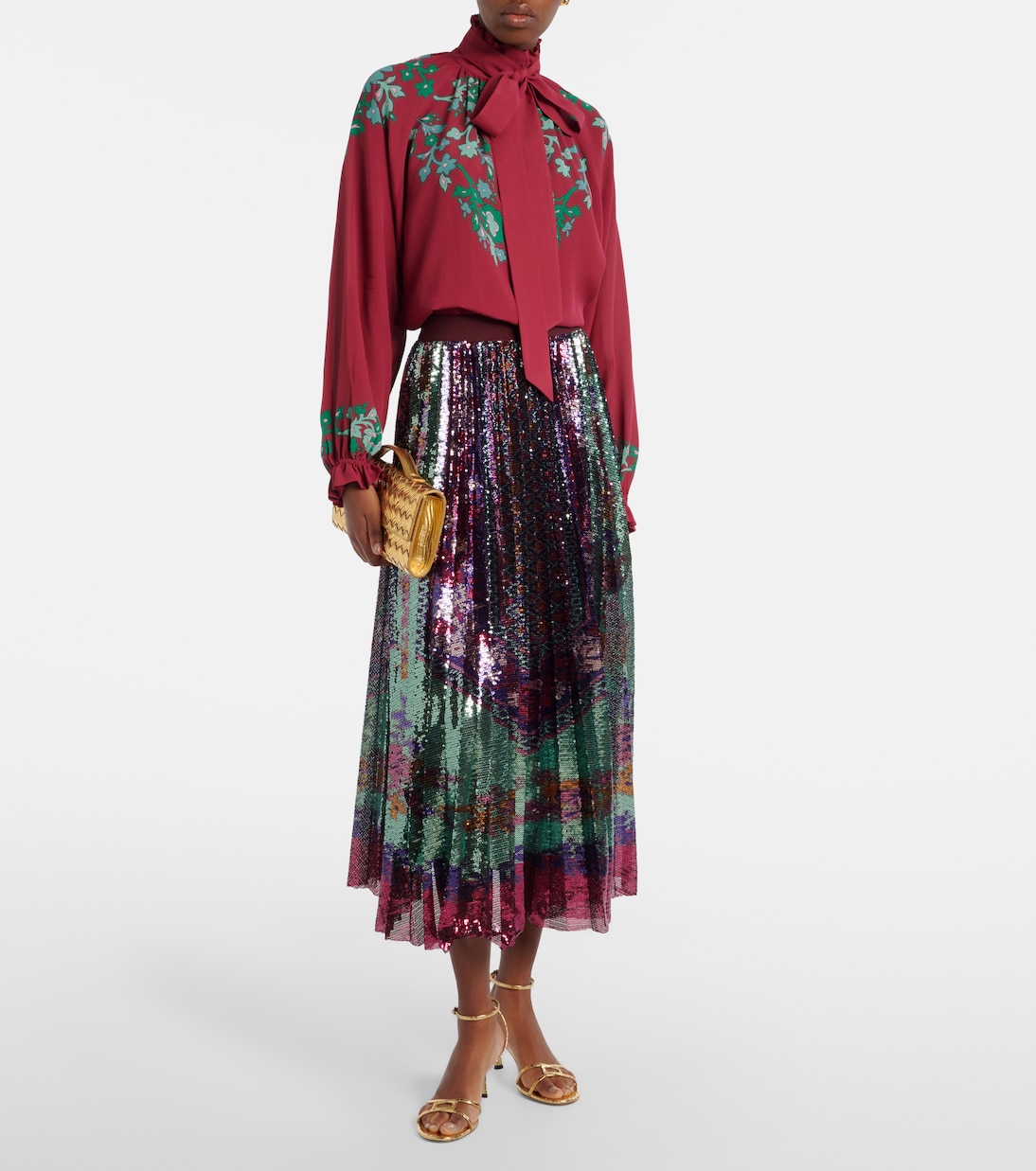 Midirock Accordian mit Pailletten | La DoubleJ