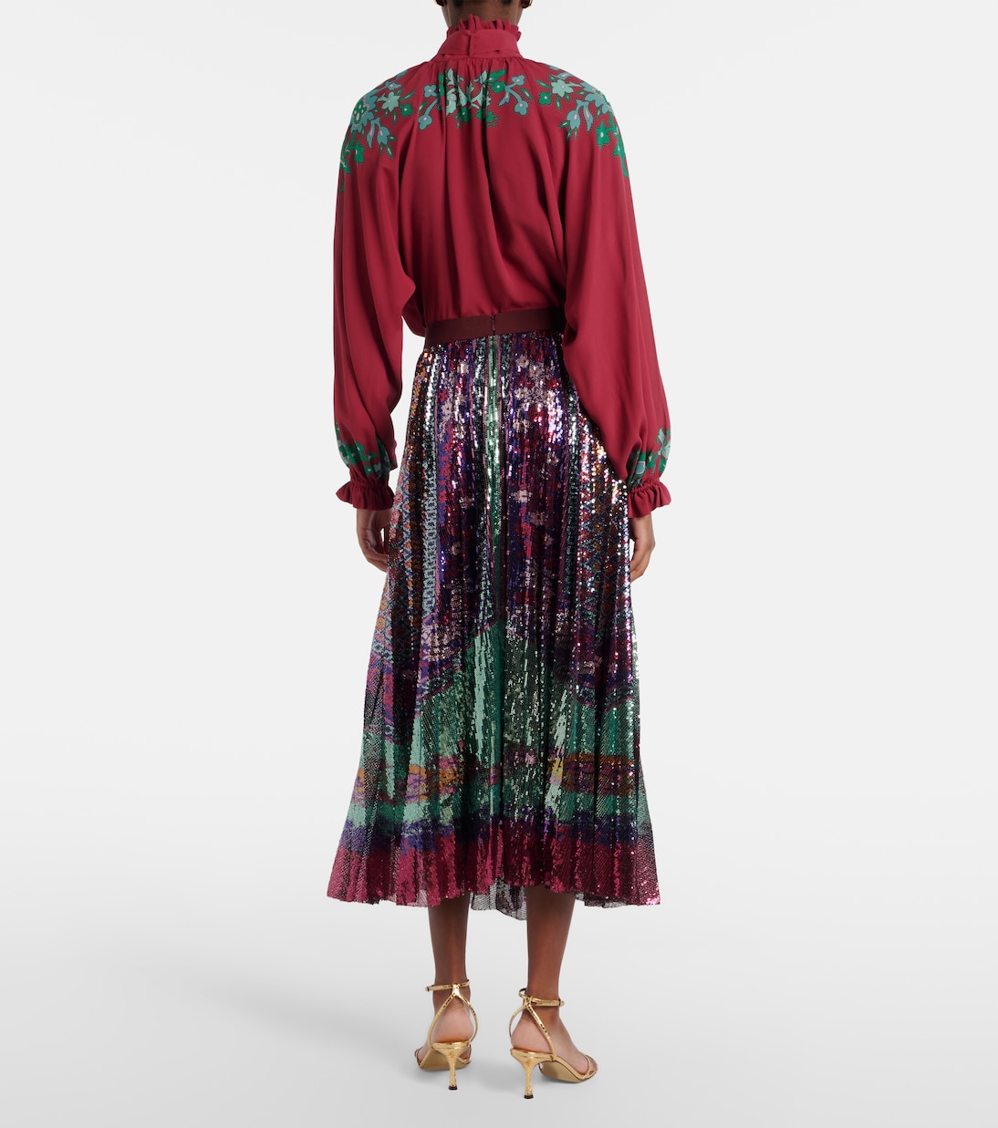 Midirock Accordian mit Pailletten | La DoubleJ