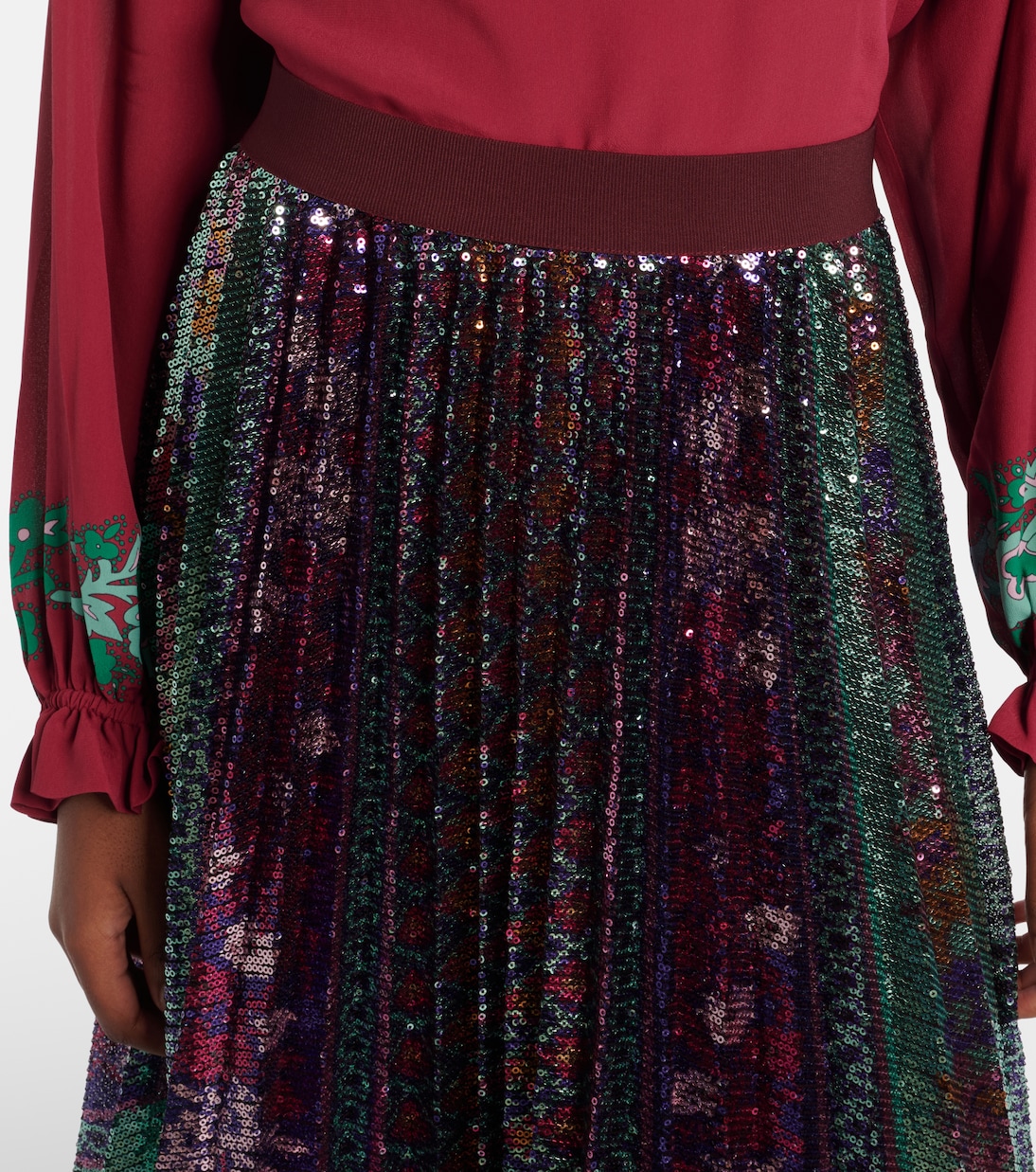 Midirock Accordian mit Pailletten | La DoubleJ