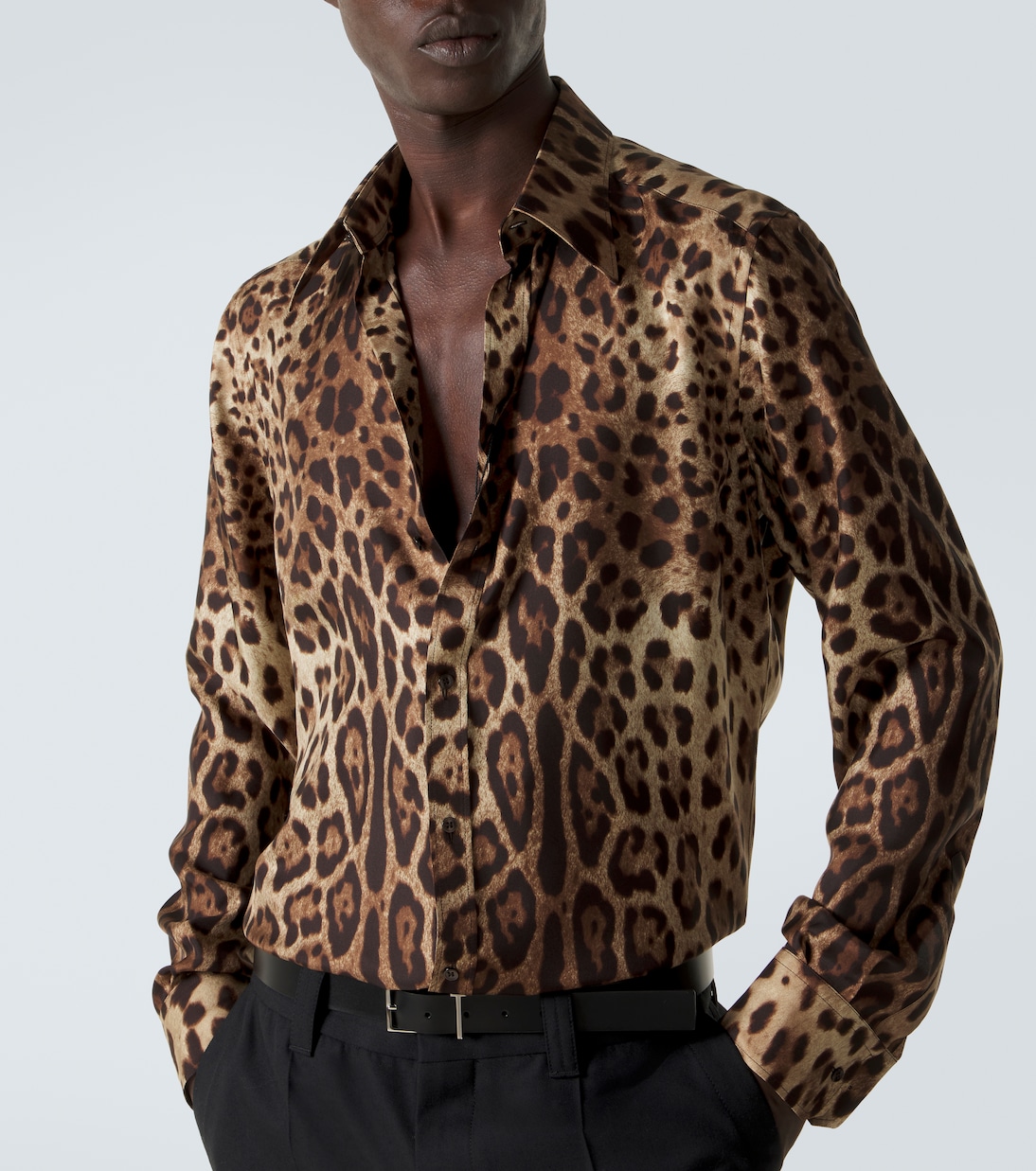 Leopard-print silk shirt | Dolce&Gabbana