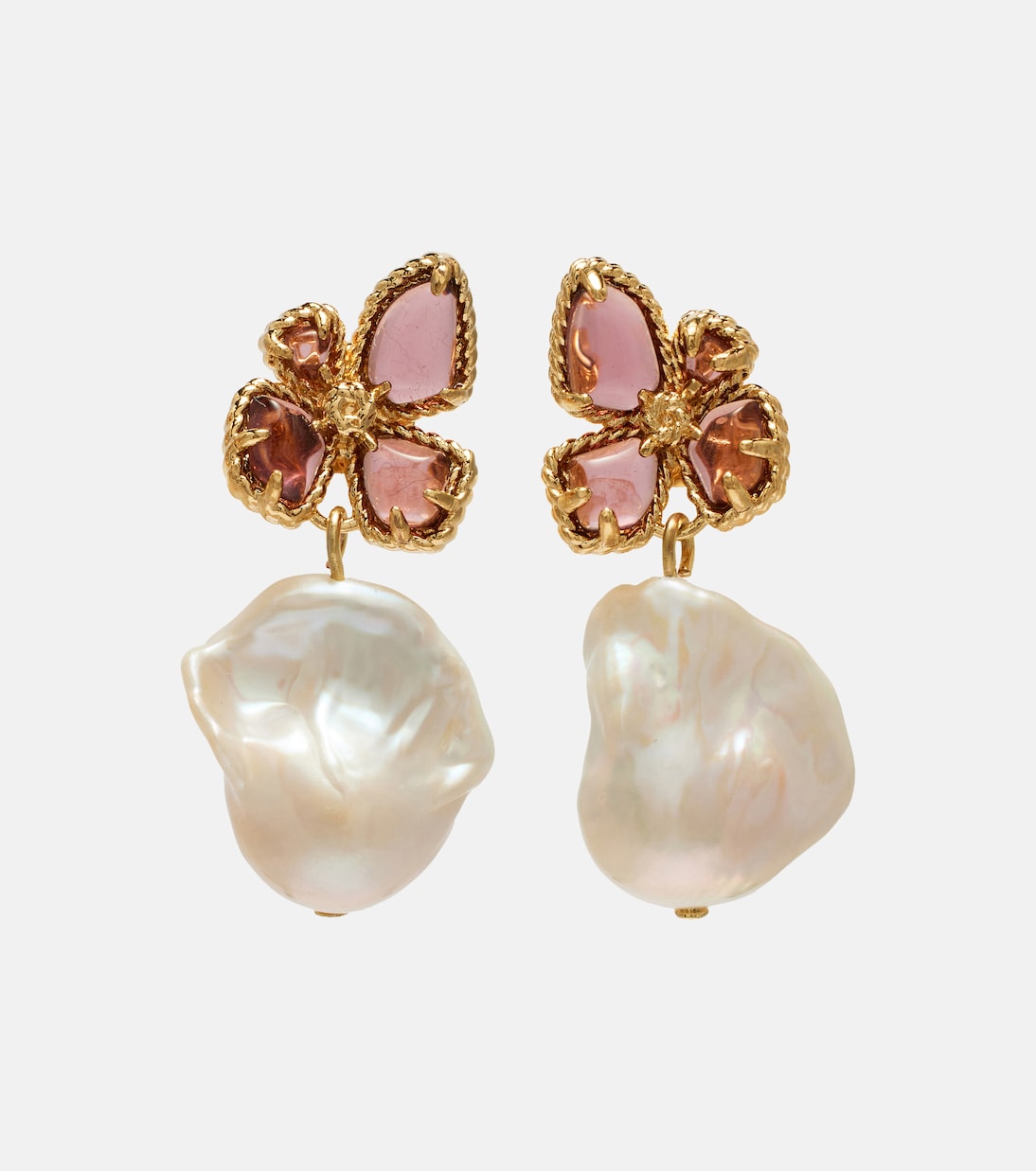 Bloom embellished pearl drop earrings  | Zimmermann