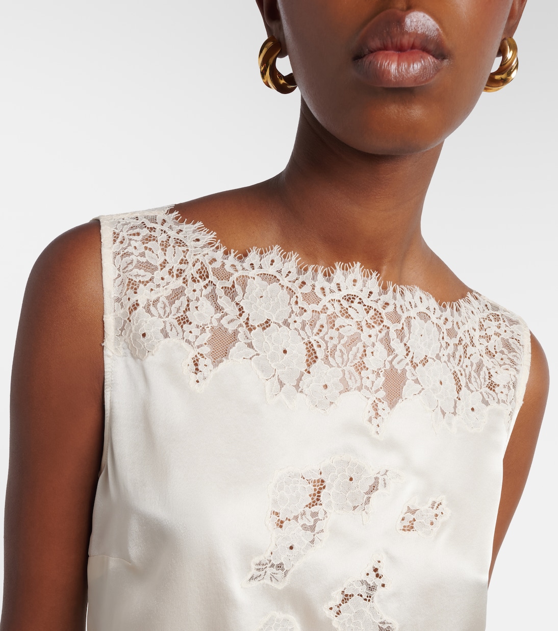 Top Viviane aus Seide mit Spitze | Dôen