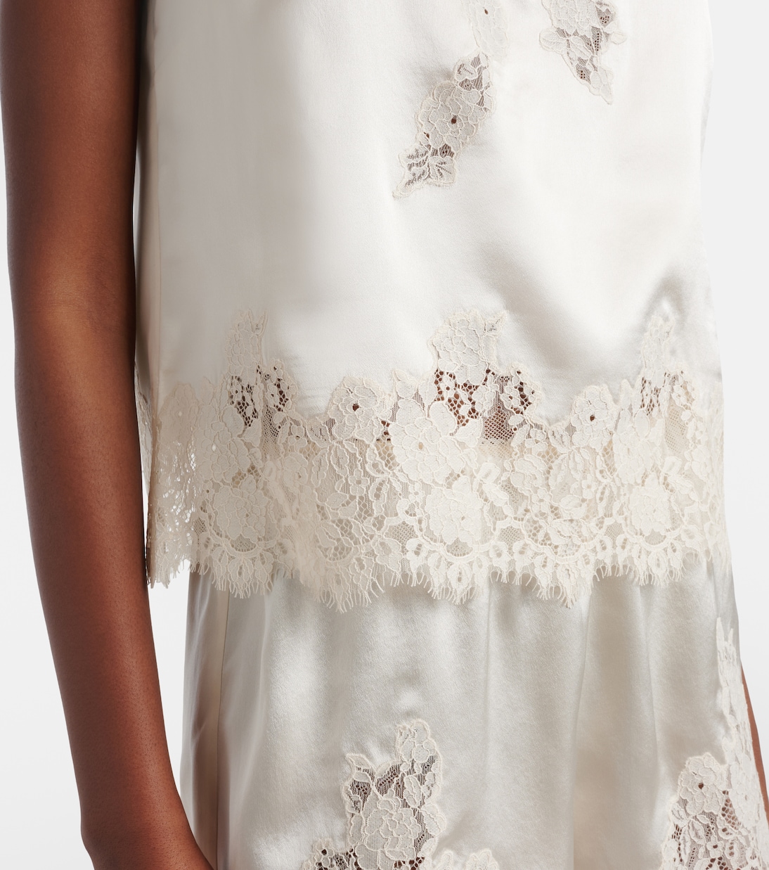 Top Viviane aus Seide mit Spitze | Dôen