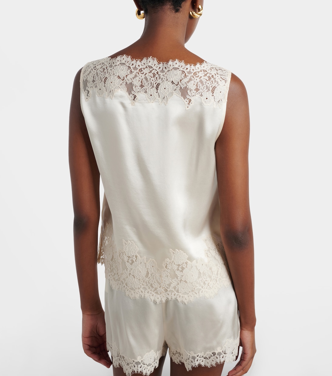 Top Viviane aus Seide mit Spitze | Dôen