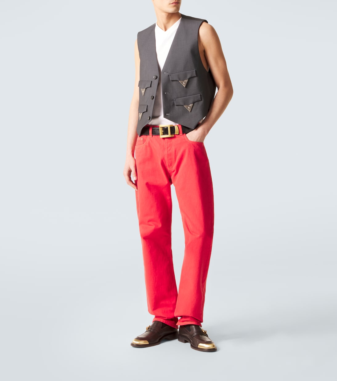 Cotton-blend jersey tank top | Versace