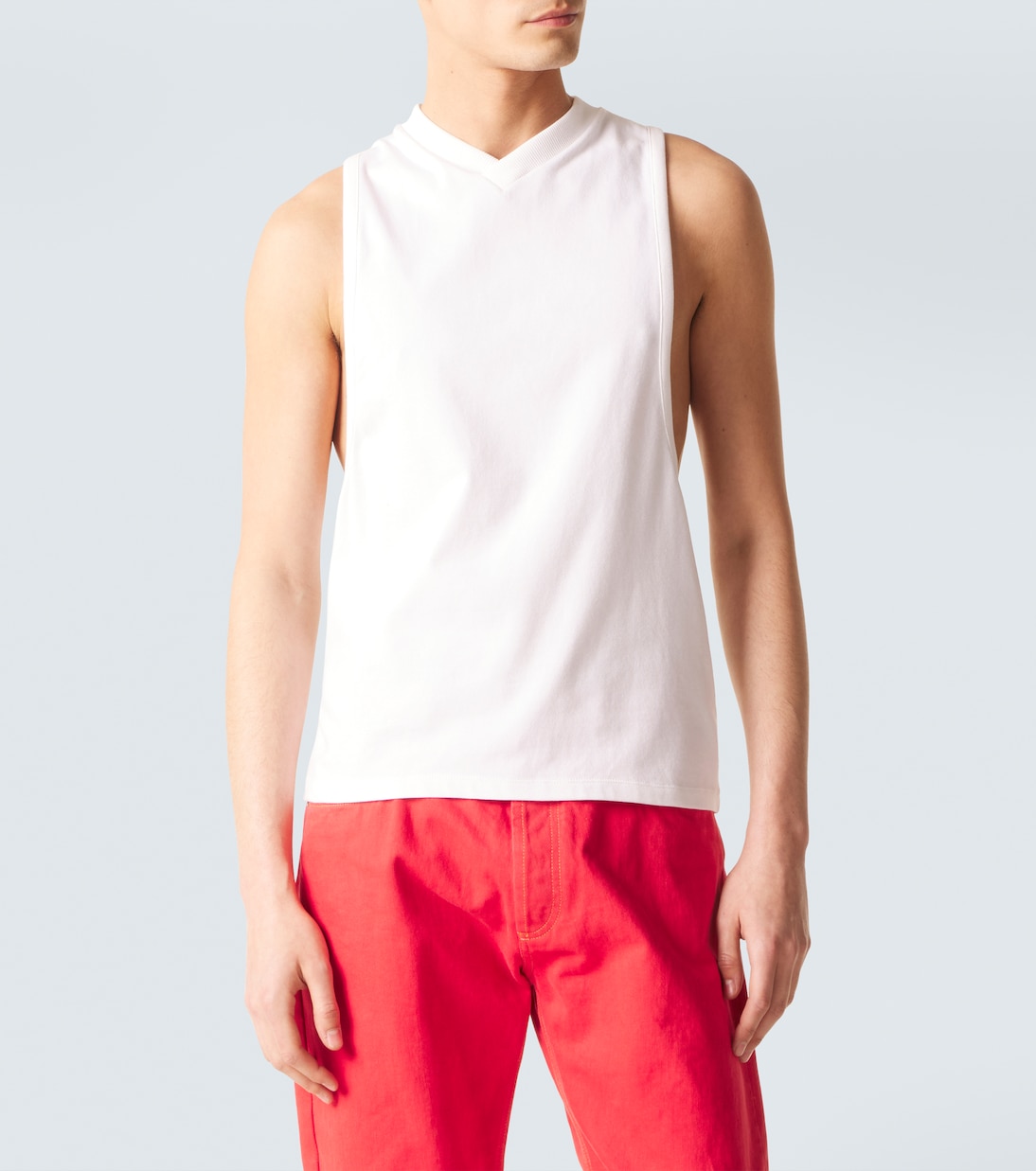Cotton-blend jersey tank top | Versace