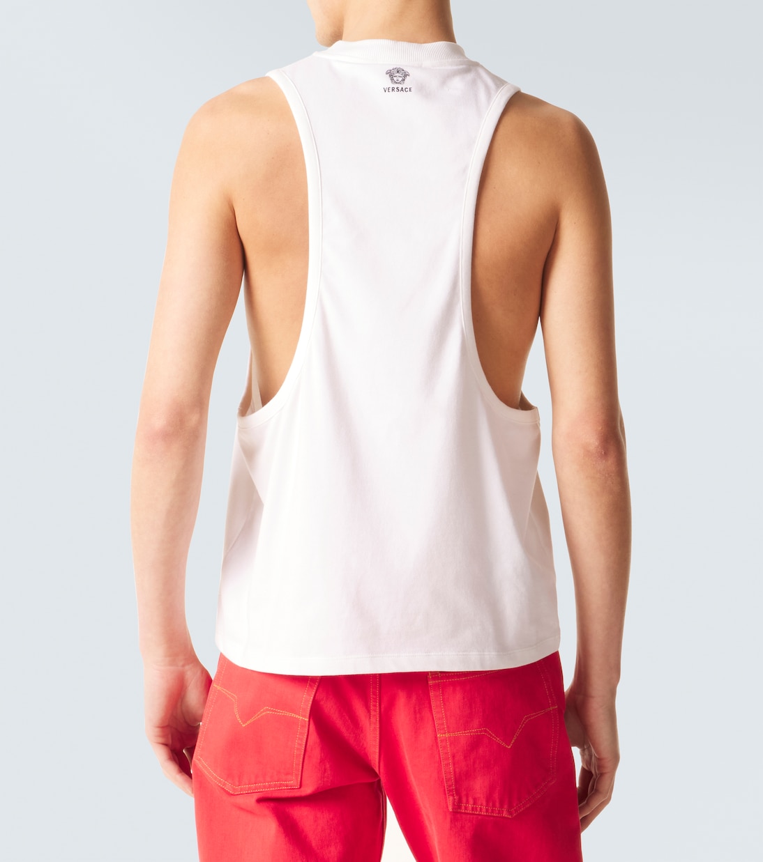 Cotton-blend jersey tank top | Versace