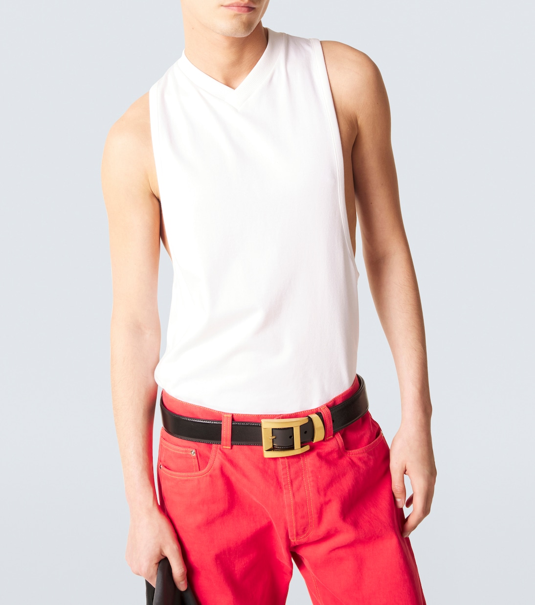 Cotton-blend jersey tank top | Versace