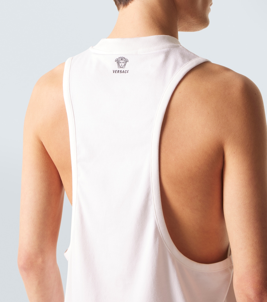 Cotton-blend jersey tank top | Versace